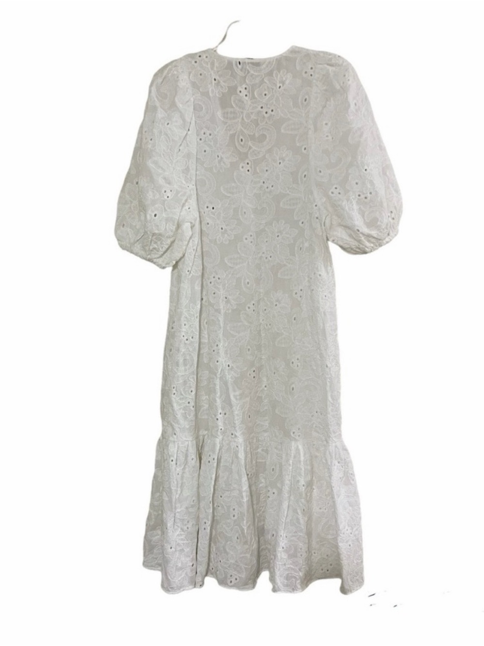 Zara White Eyelet Dress - Picture 4 of 11